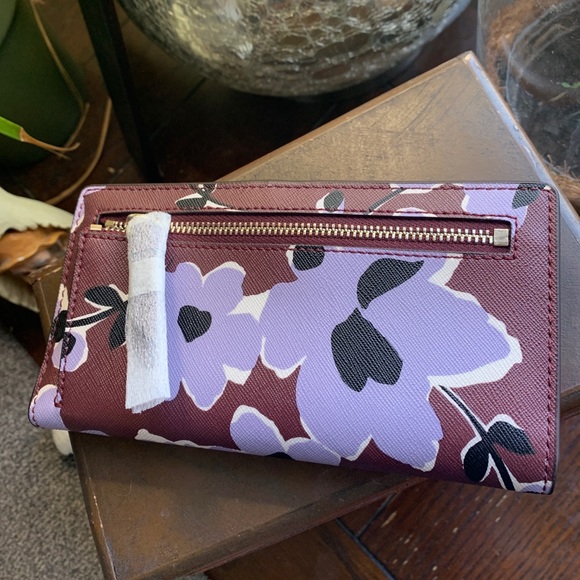 Authentic Kate Spade flower print LG snap wallet🌸 - Picture 6 of 8